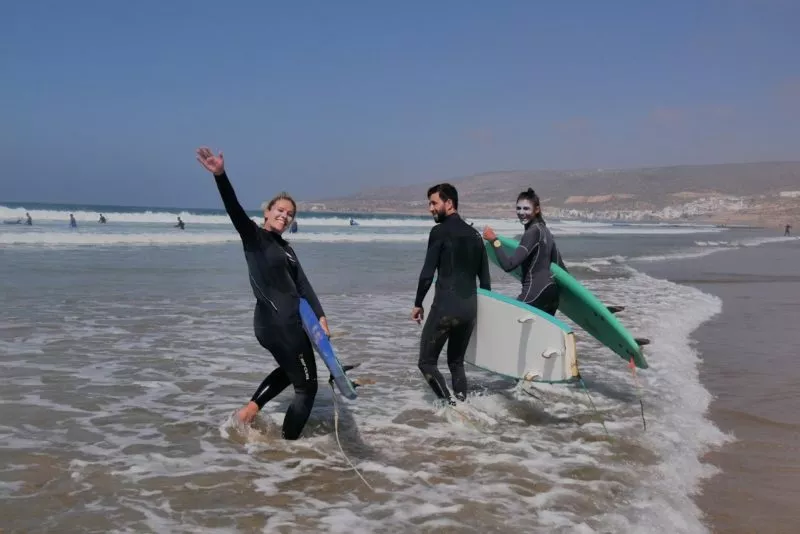 Campo di surf in Marocco